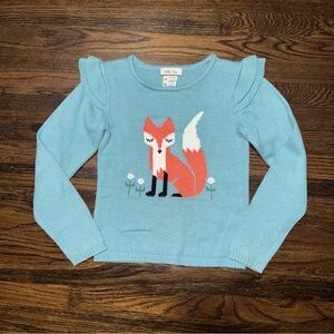 Matilda Jane Blue Fox Cotton Kids Sweater size 10